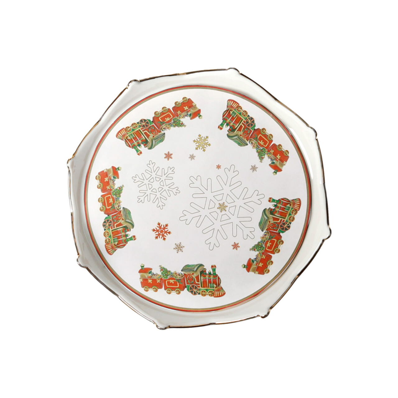 Platou servire, Christmas, Brandani, 17 cm, portelan New Bone China - imagine 4